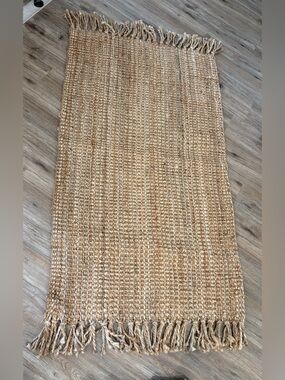Handwoven Natural Jute Door Mat - Tan